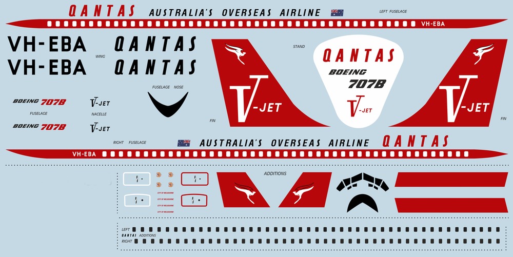 Boeing 707 Qantas - авиалайнер — 4402-dec
