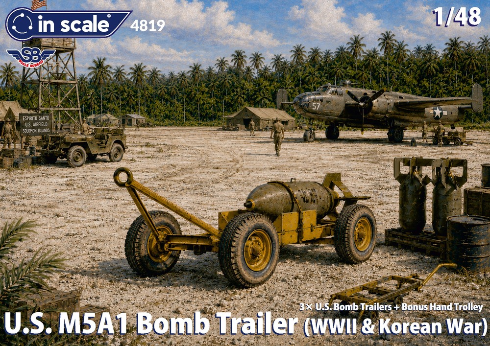 U.S. M5A1 Bomb Trailer (WWII &Korean War) 3 шт