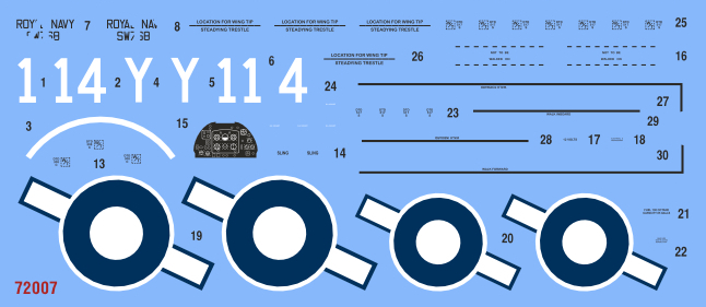 Supermarine Seafire Mk.XV - палубный истребитель FAA, + детали из смолы — 72007-dec