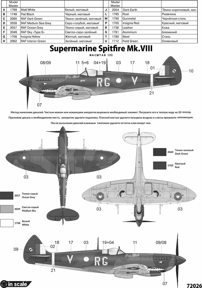 Supermarine Spitfire Mk.VIII - истребитель RAAF — 72026_instr2